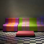 Дизайнерский кофейный стол на круглых ножках Poltronova T02 Pink Coffee Table варинант исполнения - 6 | Loft Concept в Ульяновске