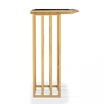 Консоль с чёрной столешницей и золотым фигурным основанием Cosmo варинант исполнения - 3 | Loft Concept в Ульяновске