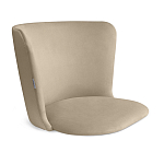 Барный стул со спинкой на 4-х коричневых ножках Бежевый Велюр Ava Charm варинант исполнения - 2 | Loft Concept в Ульяновске