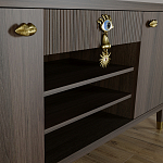 Комод-буфет Elsa Dreams Walnut с открытыми полками   варинант исполнения - 2 | Loft Concept в Ульяновске