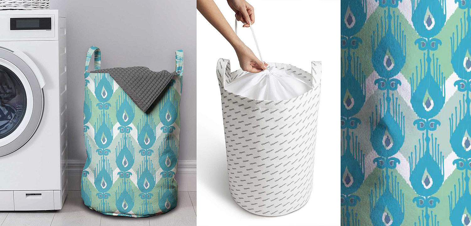 Корзина Pastel Blue Ornament Basket Корзина Pastel Blue Ornament Basket - Loft-Concept в Ульяновске