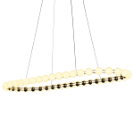 Люстра подвесная светодиодная с круглыми плафонами белого цвета PEARLS Suspension 100  варинант исполнения - 3 | Loft Concept в Ульяновске