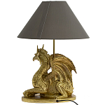 Настольная лампа с абажуром Дракон Golden Dragon Lamp Brown варинант исполнения - 4 | Loft Concept в Ульяновске