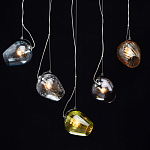 Люстра линейная с 5-ю разноцветными стеклянными плафонами Kaleido варинант исполнения - 5 | Loft Concept в Ульяновске