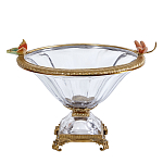 Чаша из прозрачного стекла с бронзовым рельефным ободком Eden Garden варинант исполнения - 1 | Loft Concept в Ульяновске
