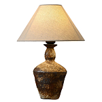Настольная лампа с керамическим фактурным основанием и тканевым абажуром Eastern Tale варинант исполнения - 6 | Loft Concept в Ульяновске