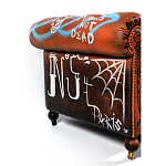 Диван Честерфильд граффити graffiti Orange Sofa натуральная кожа варинант исполнения - 7 | Loft Concept в Ульяновске