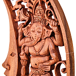 Панно из дерева Ганеша и месяц Panel With Animals варинант исполнения - 2 | Loft Concept в Ульяновске