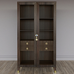 Дизайнерский шкаф витрина Elsa Dreams Walnut с 4-мя ящиками варинант исполнения - 1 | Loft Concept в Ульяновске