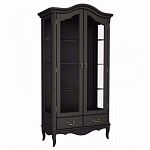 Витрина черная двухдверная из массива бука в стиле прованс Black Provence варинант исполнения - 1 | Loft Concept в Ульяновске