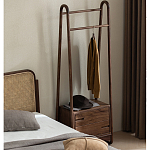 Вешалка деревянная с 2- мя ящиками Moon Walnut Furniture варинант исполнения - 11 | Loft Concept в Ульяновске