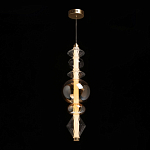 Подвесной светильник с вертикальной композицией из прозрачных и янтарных стеклянных шаров и ромбов Gabriel Scott Luna варинант исполнения - 3 | Loft Concept в Ульяновске