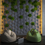 Гипсовая 3D Панель M-30 варинант исполнения - 1 | Loft Concept в Ульяновске