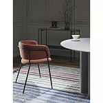 Стул полукруглый мягкий с буклированной обивкой Chair with Boucle Upholstery варинант исполнения - 4 | Loft Concept в Ульяновске