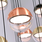 Люстра каскадная с черным круглым основанием 27 подвесов Celestial Waltz варинант исполнения - 3 | Loft Concept в Ульяновске