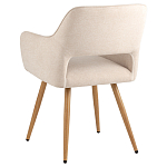 Стул в рогожке бежевого цвета NEASAN STOOL варинант исполнения - 4 | Loft Concept в Ульяновске