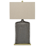 Настольная лампа керамическая с тканевым прямоугольным абажуром Flask варинант исполнения - 4 | Loft Concept в Ульяновске