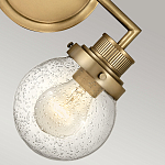 Бра для ванных комнат с прозрачным шарообразным плафоном из стекла с пузырьками на круглом основании Hinkley варинант исполнения - 15 | Loft Concept в Ульяновске