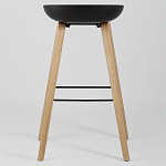 Барный стул на ножках из натурального дерева Boras Black варинант исполнения - 4 | Loft Concept в Ульяновске