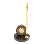 Часы настольные с ручкой из натурального камня Stone Clock варинант исполнения - 10 | Loft Concept в Ульяновске