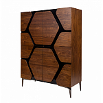 Высокий комод с узором из шпона на фасаде Sahara варинант исполнения - 3 | Loft Concept в Ульяновске