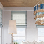 Люстра трехъярусная с декором из круглых деревянных бусин с кисточками Blue Wooden Beads Chandelier варинант исполнения - 4 | Loft Concept в Ульяновске