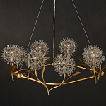 Люстра круглая с декором в виде цветков одуванчика Hanging Dandelion варинант исполнения - 5 | Loft Concept в Ульяновске