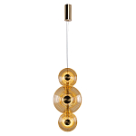 Подвесной светильник светодиодный со стеклянными плафонами янтарного цвета в форме дисков Savio Glass Disc варинант исполнения - 2 | Loft Concept в Ульяновске