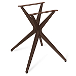 Стол обеденный с коричневой прямоугольной столешницей из керамики на четырех пластиковых ножках Brown Ceramics варинант исполнения - 4 | Loft Concept в Ульяновске