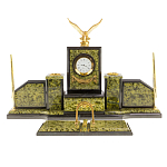 Настольный письменный набор из змеевика  и бронзы с декором в виде орла в подарочной упаковке Successful Leader варинант исполнения - 1 | Loft Concept в Ульяновске