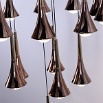 Люстра светодиодная с акриловыми конусообразными плафономи розовое золото Astra 60   варинант исполнения - 3 | Loft Concept в Ульяновске