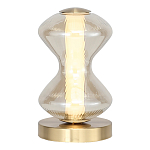 Настольная лампа светодиодная с волнообразным стеклянным плафоном Amphora of Light варинант исполнения - 1 | Loft Concept в Ульяновске