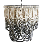 Двухъярусная люстра украшенная круглыми бусинами Gradient Chandelier Grey White варинант исполнения - 1 | Loft Concept в Ульяновске