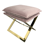 Пуф велюровый на металлическом основании Meekness варинант исполнения - 2 | Loft Concept в Ульяновске