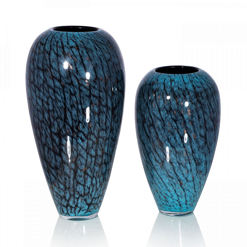 Стеклянная ваза Chrysalis Бирюзовый в Ульяновске | Loft Concept 