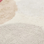 Ковер из хлопка с абстрактным принтом бежевого цвета Elysian Flow Blush варинант исполнения - 3 | Loft Concept в Ульяновске