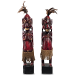 Комплект из 2-х деревянных статуэток Asmat Wooden Statuettes Dark Red варинант исполнения - 1 | Loft Concept в Ульяновске