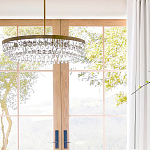 Люстра круглая с подвесками в форме стеклянных капель Glass Rain варинант исполнения - 5 | Loft Concept в Ульяновске