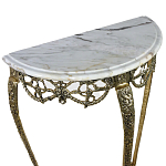 Консоль из бронзы с мраморной столешницей Mademoiselle De Console варинант исполнения - 1 | Loft Concept в Ульяновске