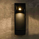 Уличный настенный светильник прямоугольной формы черного цвета Geometric Glow варинант исполнения - 2 | Loft Concept в Ульяновске