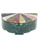 Шкатулка с мозаикой из натурального камня змеевик Stone Casket варинант исполнения - 1 | Loft Concept в Ульяновске