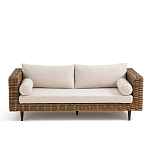 Трехместный садовый диван из плетеного пластика Matteo варинант исполнения - 6 | Loft Concept в Ульяновске