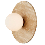 Бра в виде диска с плафоном из матового белого стекла Marble Glow варинант исполнения - 2 | Loft Concept в Ульяновске