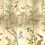 Обои ручная роспись Badminton Deep Rich Gold gilded paper варинант исполнения - 2 | Loft Concept в Ульяновске