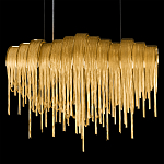 Люстра подвесная с металлическими цепочками и изогнутыми металлическими дугами 72 см Atlantis Chain варинант исполнения - 17 | Loft Concept в Ульяновске