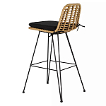 Стул барный с ротанговым плетением Half Bar Chair with Wicker без подлокотников варинант исполнения - 1 | Loft Concept в Ульяновске