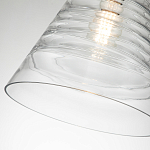 Подвесной светильник с прозрачным рельефным стеклянным плафоном в форме конуса Feiss варинант исполнения - 3 | Loft Concept в Ульяновске