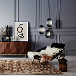 Подвесной светильник вертикальной овальной формы украшенный белыми круглыми бусинами Gradient Oval Pendant Lamp White варинант исполнения - 4 | Loft Concept в Ульяновске