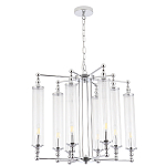 Люстра с 8-ю прозрачными цилиндрическими плафонами Jeanette варинант исполнения - 2 | Loft Concept в Ульяновске