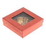 Зеркало карманное складное круглое из натурального камня Оникс в подарочной упаковке Silver Stone Mirrors варинант исполнения - 4 | Loft Concept в Ульяновске